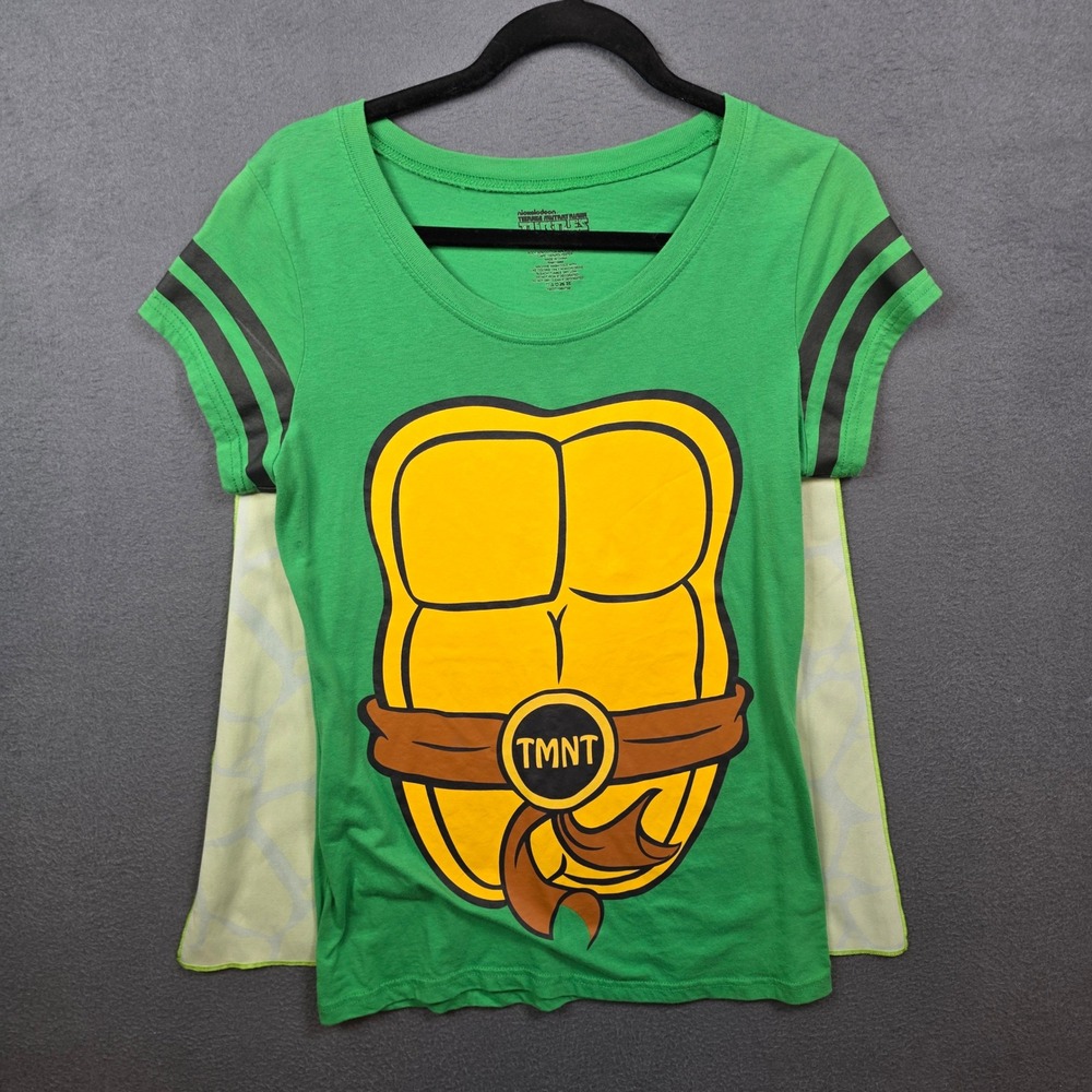 Teenage Mutant Ninja Turtles TMNT Green Cape T-Shirt Kids XL 2016 Nickelodeon